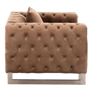 Armchair T,chesterfield Mobar Hm3261,03 beige plush with metal legs 99x86,5x77hcm