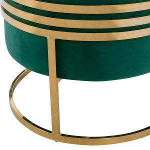 Tiana armchair green velvet stainless steel legs with galvanic gold coating