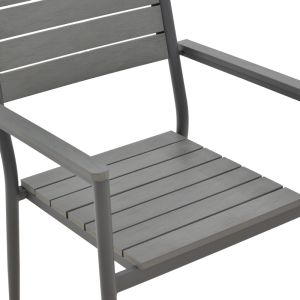 Кресло Uplift алуминий цвят антрацит-сив шперплат 60x56,3x89cм