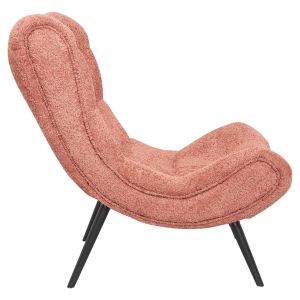 Vienna Swing Chair Brym Hm9605,02 pink boucle-with black wooden legs 97x80x100hcm