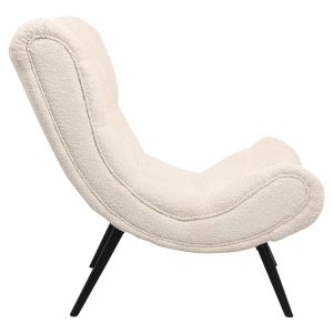 Vienna Swing Chair Brym Hm9605,06 boucle ecru color-with black wooden legs 97x80x100hcm