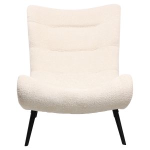 Vienna Swing Chair Brym Hm9605,06 boucle ecru color-with black wooden legs 97x80x100hcm