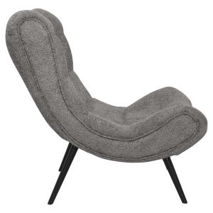 Vienna Swing Chair Brym Hm9605,11 grey boucle-with black wooden legs 97x80x100hcm