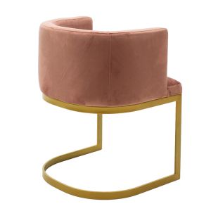 Viv Studio armchair plush ash rose gold base