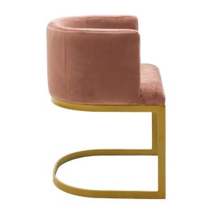 Viv Studio armchair plush ash rose gold base