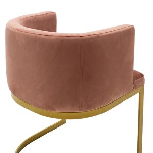 Viv Studio armchair plush ash rose gold base
