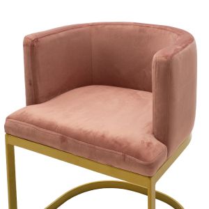 Viv Studio armchair plush ash rose gold base