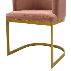 Viv Studio armchair plush ash rose gold base