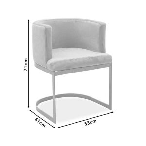 Viv Studio armchair plush ash rose gold base