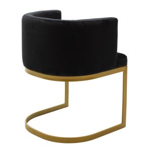 Viv Studio armchair plush black gold base