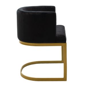 Viv Studio armchair plush black gold base