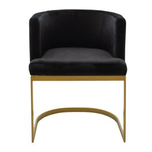 Viv Studio armchair plush black gold base