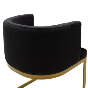Viv Studio armchair plush black gold base