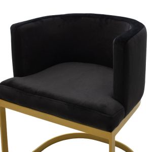 Viv Studio armchair plush black gold base