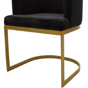Viv Studio armchair plush black gold base