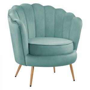 Water Lily armchair clamshell -plush mint Coquille Hm8493,07