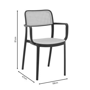 Armchair Westley polypropylene 58x47x81cm