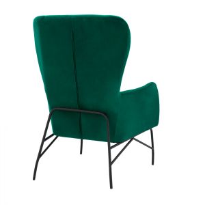 Armchair in Cyprus green with black metal legs Hm8721,03