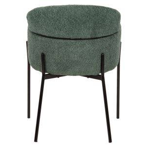 Armchair green boucle with metal legs Wolf Hm8583,03 58x58x80cm