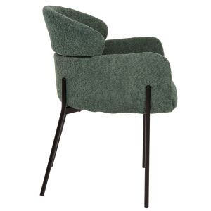 Armchair green boucle with metal legs Wolf Hm8583,03 58x58x80cm