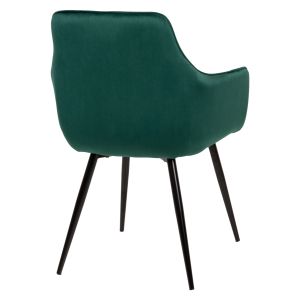 Armchair green velvet and metal legs Latrell Hm8582,03 55x57x84cm
