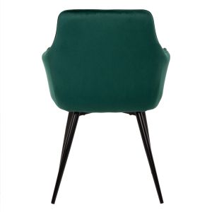 Armchair green velvet and metal legs Latrell Hm8582,03 55x57x84cm