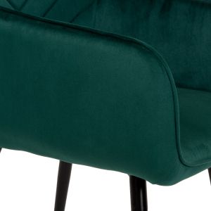 Armchair green velvet and metal legs Latrell Hm8582,03 55x57x84cm