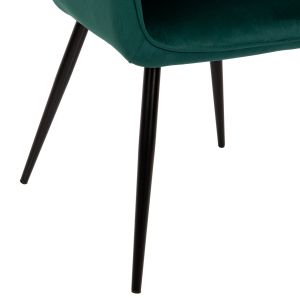 Armchair green velvet and metal legs Latrell Hm8582,03 55x57x84cm