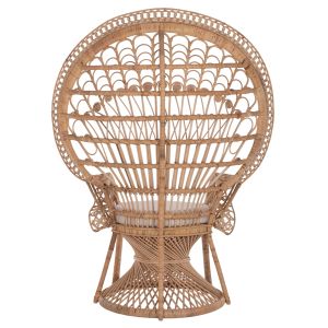 Royal Peacock armchair made of natural rattan with cushion 134x65x150hcmhm9342