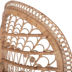 Royal Peacock armchair made of natural rattan with cushion 134x65x150hcmhm9342