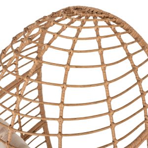 Rattan oval armchair Hm5869.01 metal base 77x72x148cm