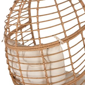 Rattan oval armchair Hm5869.01 metal base 77x72x148cm