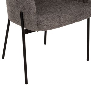 Armchair gray boucle with metal legs Wolf Hm8583,01 58x58x80cm
