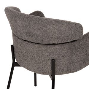 Armchair gray boucle with metal legs Wolf Hm8583,01 58x58x80cm