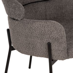 Armchair gray boucle with metal legs Wolf Hm8583,01 58x58x80cm