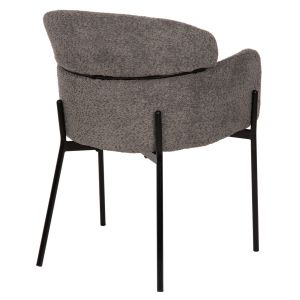 Armchair gray boucle with metal legs Wolf Hm8583,01 58x58x80cm