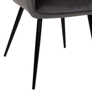 Armchair gray velvet and metal legs Latrell Hm8582,01 55x57x84cm