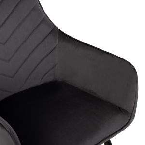 Armchair gray velvet and metal legs Latrell Hm8582,01 55x57x84cm
