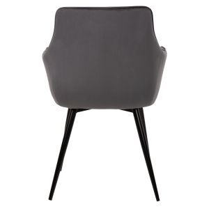 Armchair gray velvet and metal legs Latrell Hm8582,01 55x57x84cm