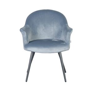 Armchair blue textile, dimensions 65x65x83cm