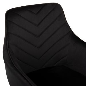 Armchair black velvet and metal legs Latrell Hm8582,04 55x57x84cm