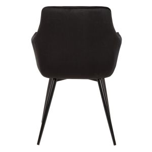 Armchair black velvet and metal legs Latrell Hm8582,04 55x57x84cm