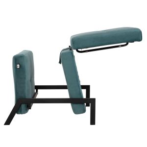Armchair/folding bed Hm3078.15 turquoise velvet 95x92x66hcm