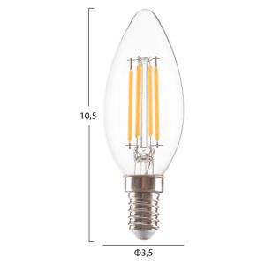 Led filament bulb 4w E14 3000k clear Dimmable Hm4048,01