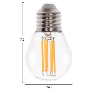 Led filament bulb 6w E27 3000k clear Dimmable Hm4046,01