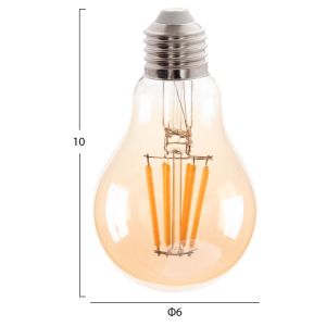 Крушка Led филамент 8w E27 3000k златна Dimmable Hm4045