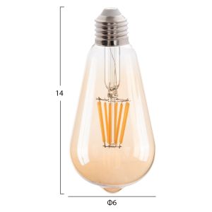 Bulb Led filament 8w E27 3000k gold Dimmable Hm4188,02