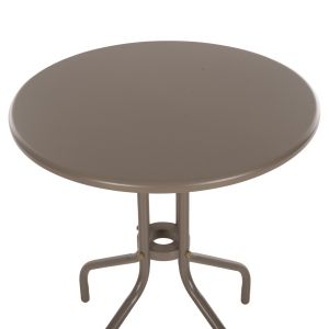 Round outdoor table metallic in champagne color D60x70hcm Hm5973,04 Lino