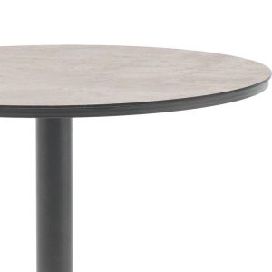 Round garden table made of HPL, gray color, 70x72 cm