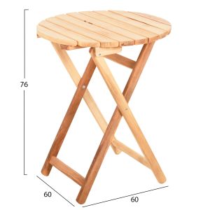 Round table Limnos, beech, impregnated Hm5653,02 D60x76cm